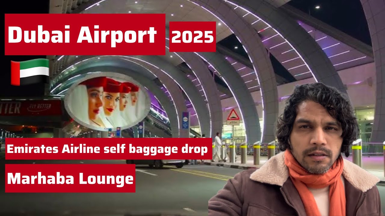 Dubai International Airport | Emirates Self Check in | Emirates Baggage drop | 2025 🇦🇪