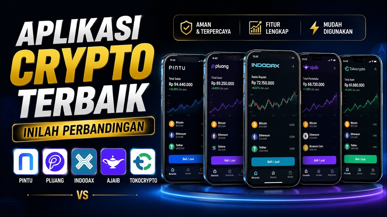 Aplikasi Crypto Terbaik Inilah Perbandingan Pintu, Pluang, Indodax, Ajaib, Tokocrypto