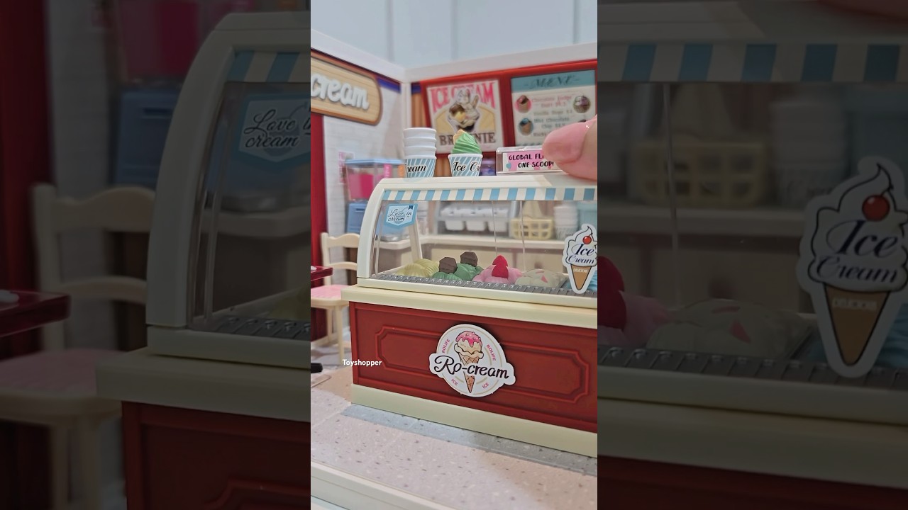 DIY Miniature Ice-cream Shop - Rolife Ice Cream Shop Set 🍨💫#asmr #minitoys #icecream #miniature