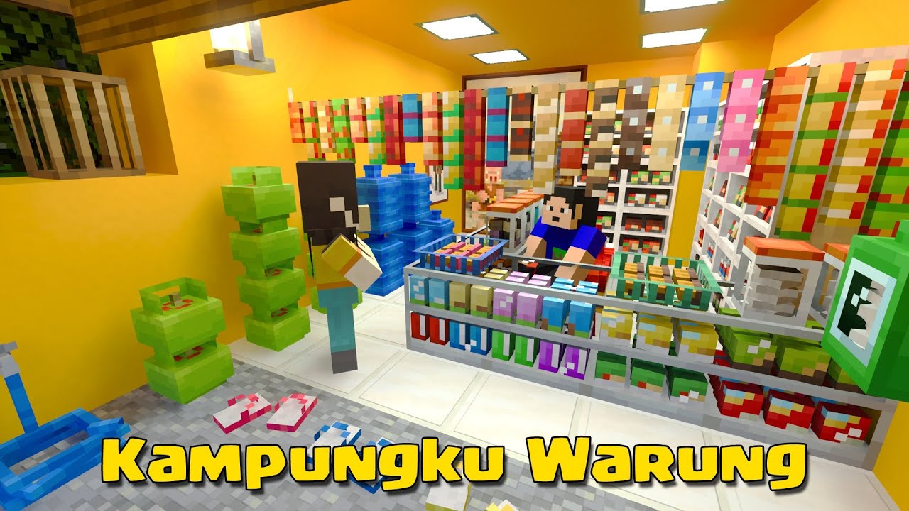 MEMBUAT WARUNG MADURA DARI ADDON KAMPUNGKU UPDATE DI MCPE