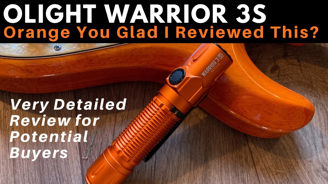 Olight Warrior 3S Orange Tactical Flashlight Review