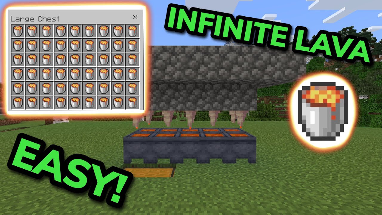 EASIEST LAVA FUEL FARM TUTORIAL in Minecraft Bedrock (MCPE/Xbox/PS4/Nintendo Switch/PC)