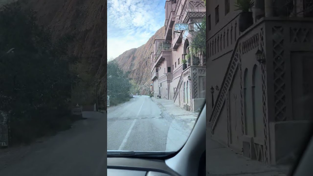 Drive through Gorges Dadés, Morocco - Scenic Sandstone Gorge