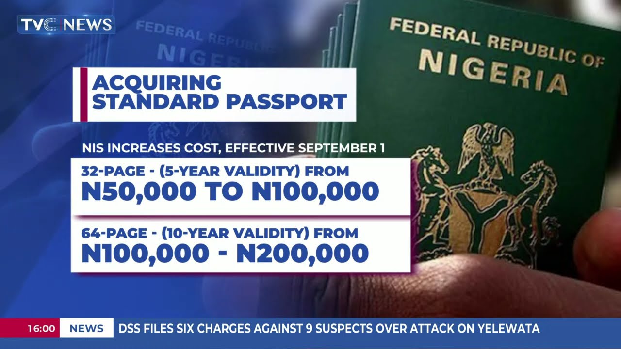 NIS Raises Passport Fees To N100,000, N200,000 Effective Sep 1
