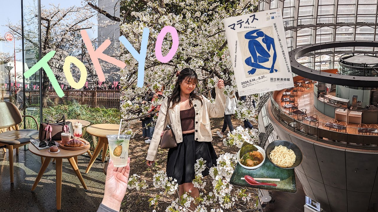 TOKYO VLOG 🌸 Sakura season, cafe hopping, solo traveling 🇯🇵
