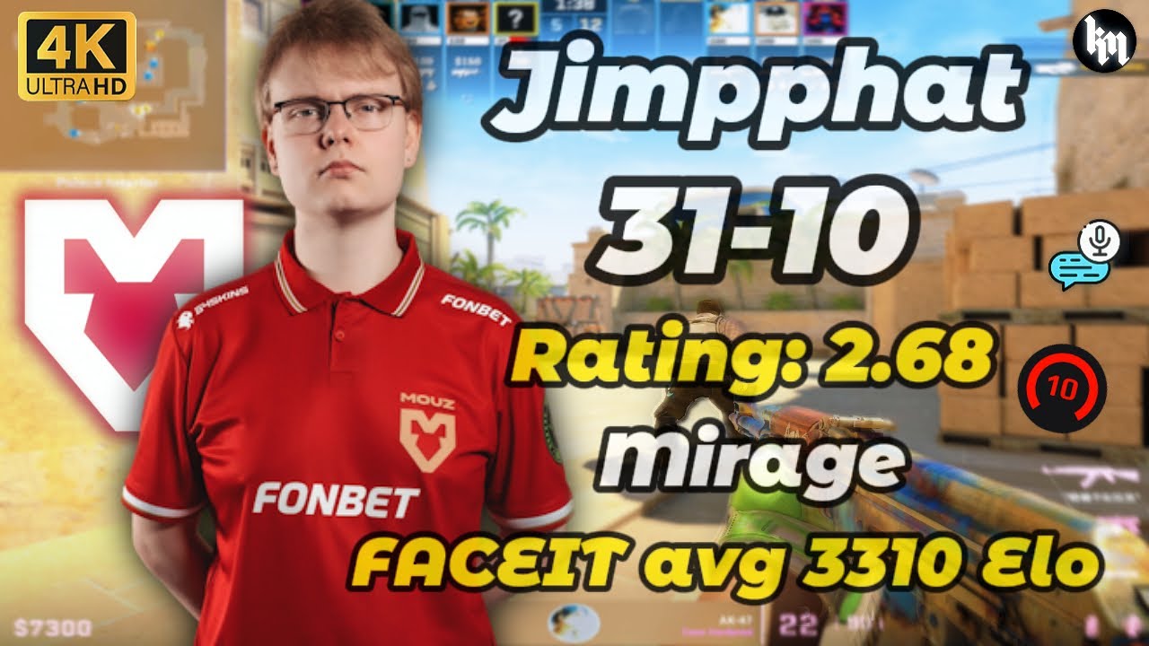 Jimpphat (30-10) FACEIT 3310 ELO matchup (mirage) | Jan 4, 2026 | CS2 POV/DEMO
