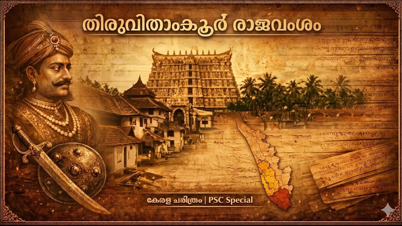 തിരുവിതാംകൂർ രാജവംശം| Travancore | കേരള psc| #kerala  #keralapsc #psc 