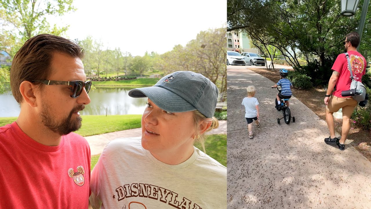 Disney's Saratoga Springs Staycation! Room Tour, Exploring The Resort On Bikes & Hidden Mickey Hunt!