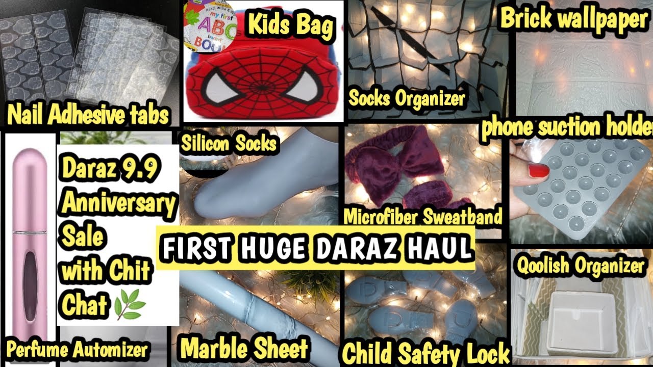 My First Daraz Haul | 9.9 Anniversary Sale + 100 Subscribers Celebration 🎉 | Daraz Pakistan