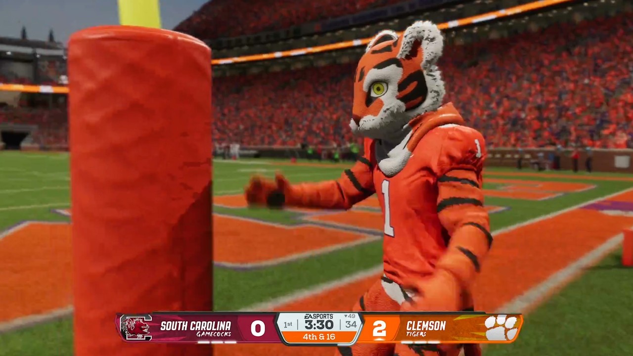 Геймплей College Football 27: Южная Каролина против Клемсона (ранний доступ)
