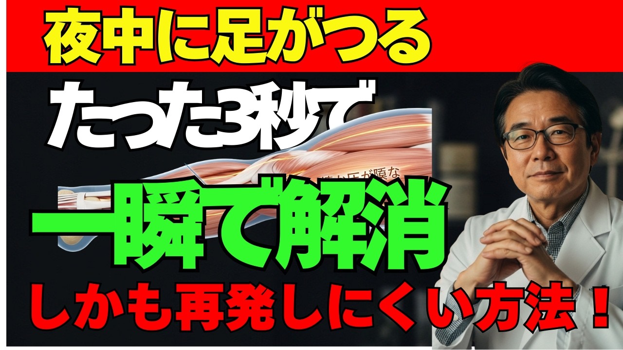 夜中に足がつる？たった3秒で一瞬で解消、しかも再発しにくい方法！7知恵と健康