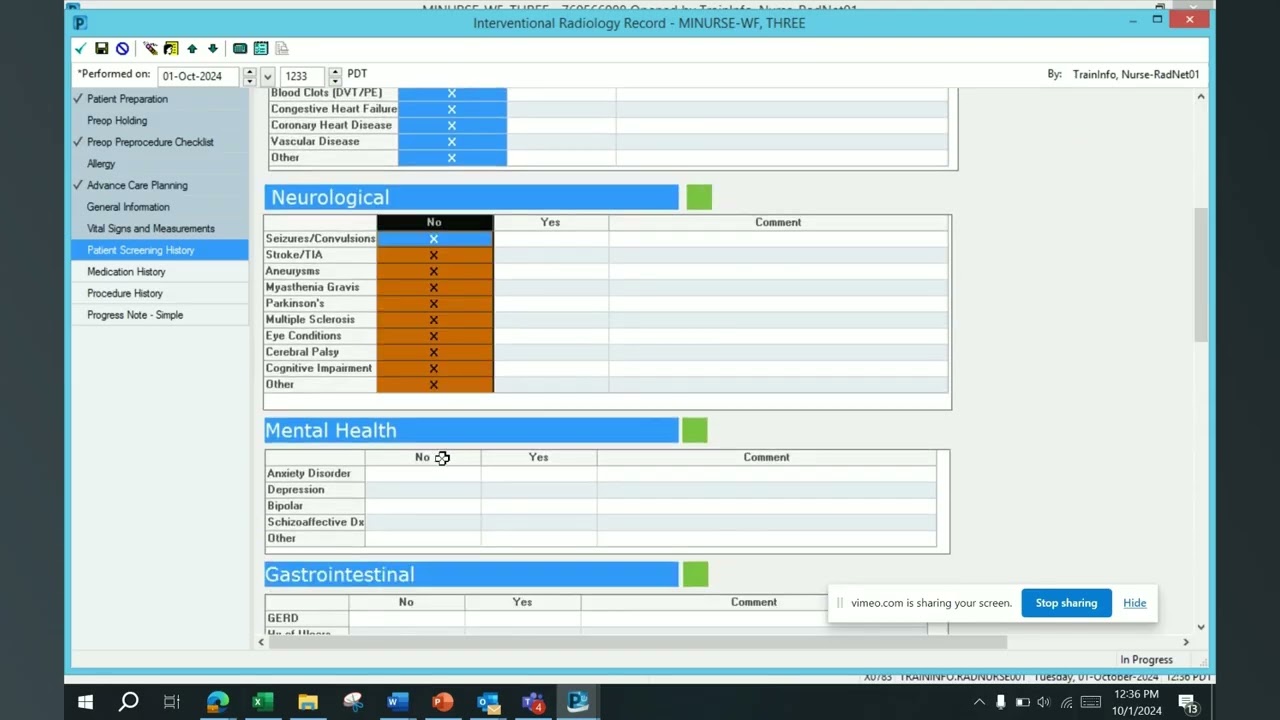 ir preprocedure charting   cerner 1080p