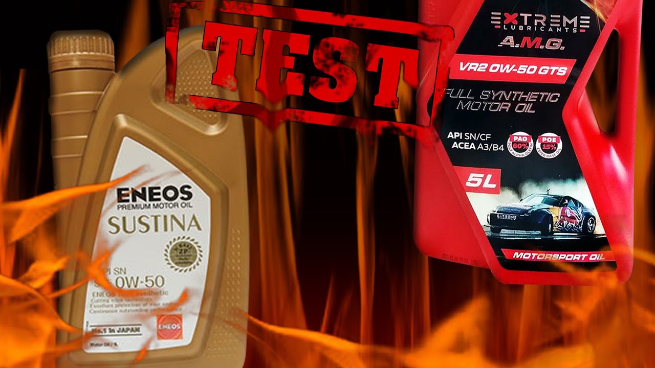 Eneos Sustina 0W50 kontra Extreme A.M.G. VR2 0W50 GTS Test czystości oleju 400&deg;C