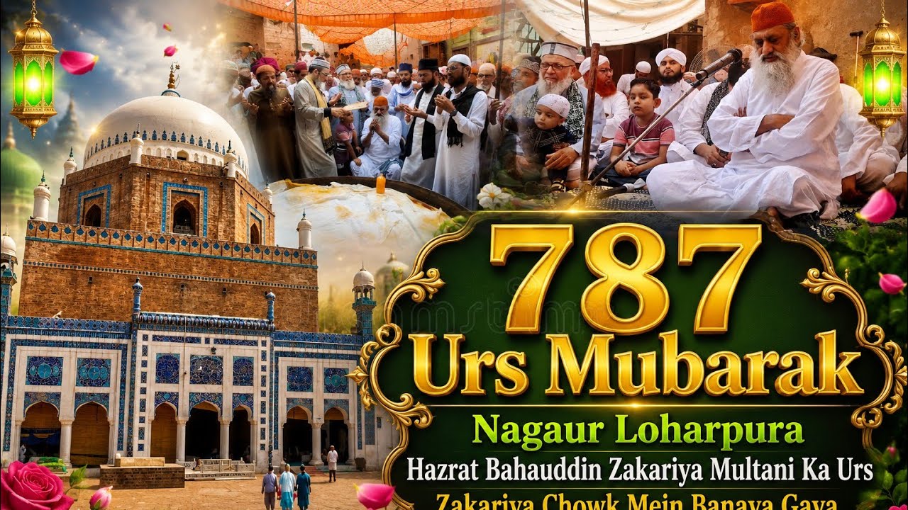 787th Urs Mubarak Hazrat Bahauddin Zakariya Multani | Loharpura Nagaur Rajasthan | Full HD