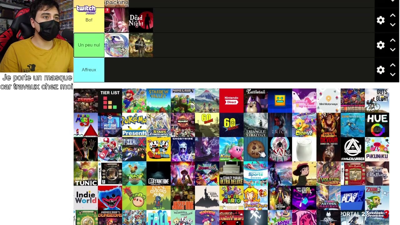 Tier List des Stream Twitch de 2022