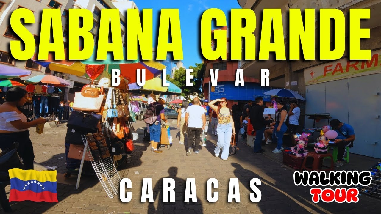🇻🇪 Пешеходная экскурсия по бульвару САБАНА ГРАНДЕ Каракас, Венесуэла | 4К
