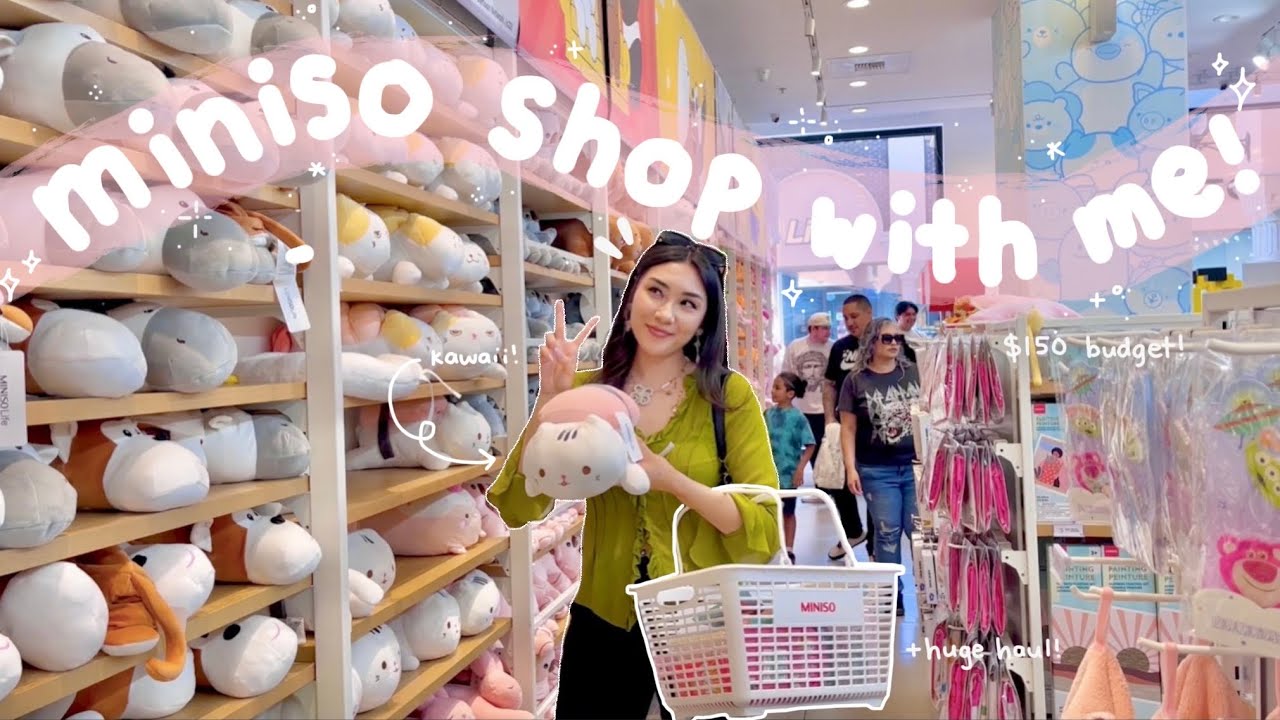 MINISO store tour + huge haul!🧸🤍👛 *$150 budget*
