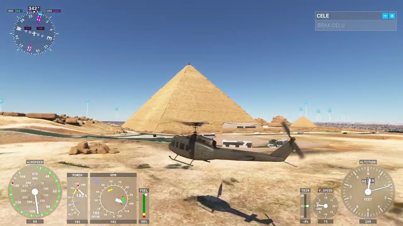 UH-1 Huey, Giza Pyramids