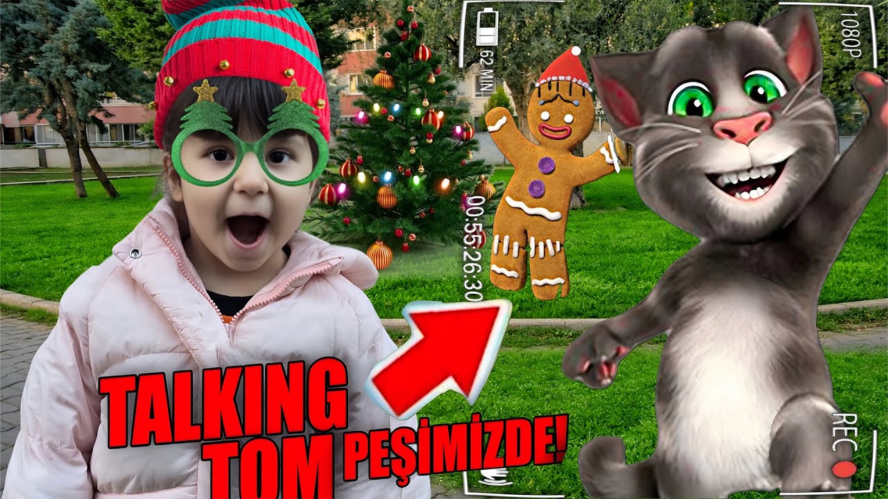 TALKING TOM PEŞİMİZE TAKILDI !! MİLA KAPANA KISILDI !!