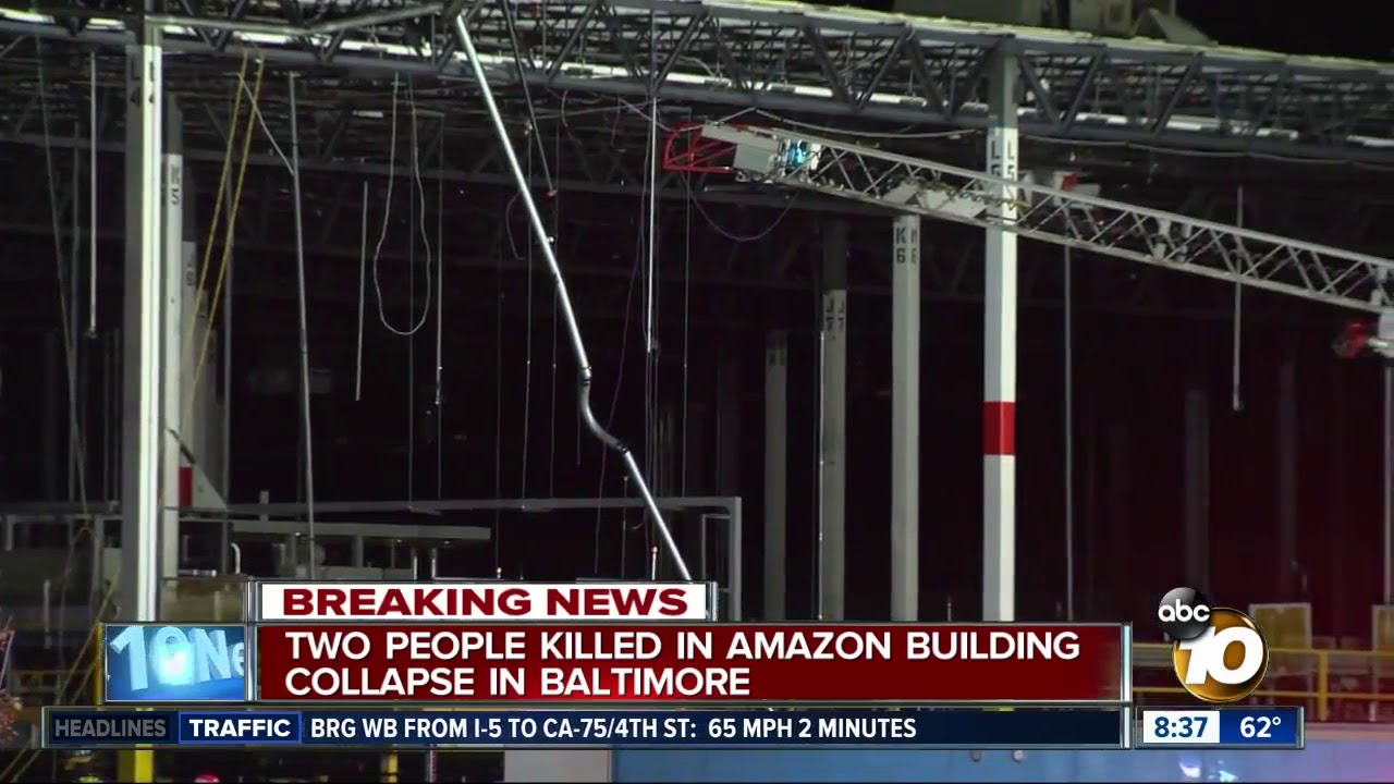 Two people killed in Amazon building collapse in Baltimore