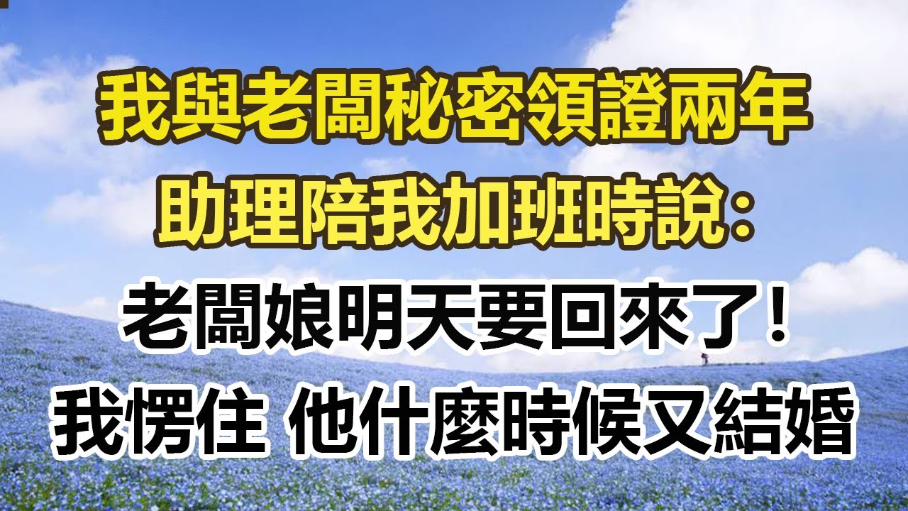 我與老闆秘密領證兩年，助理陪我加班時說：老闆娘明天要回來了！我愣住 他什麼時候又結婚，#幸福敲門 #為人處世 #生活經驗 #情感故事