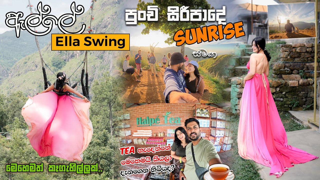 Ella Swing Sri Lanka | Little Adam's Peak 🌄 | Halpewatte Tea Factory Tour ☕