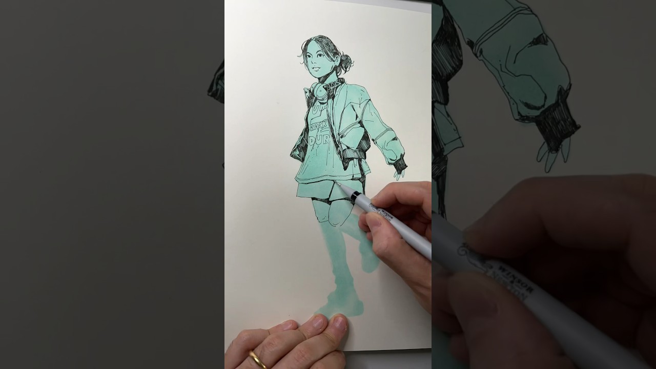 Silhouette drawing #howtodraw #silhouettedrawing #copicwithus #copic #drawing #anatomydrawing #oc