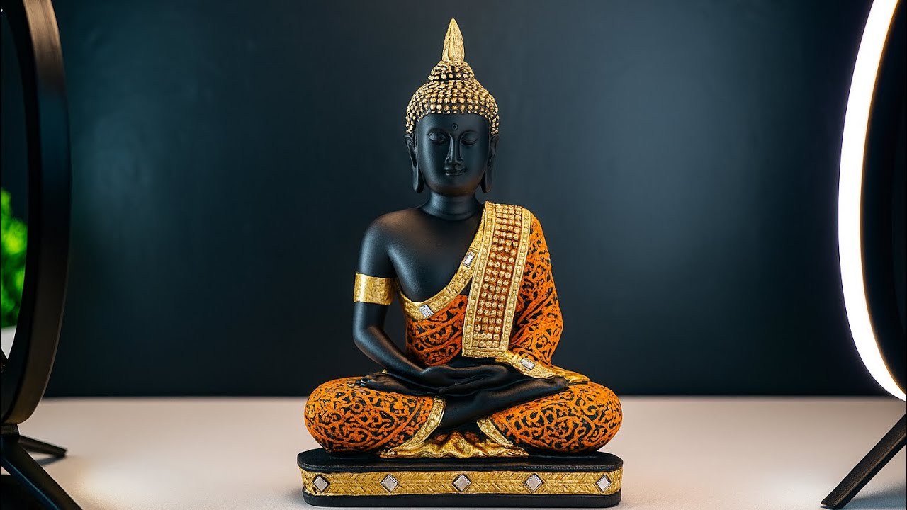 Peaceful Vibes with Buddha 🧘 | 25cm Meditating Statue Unboxing & Review | Home Decor Showpiece