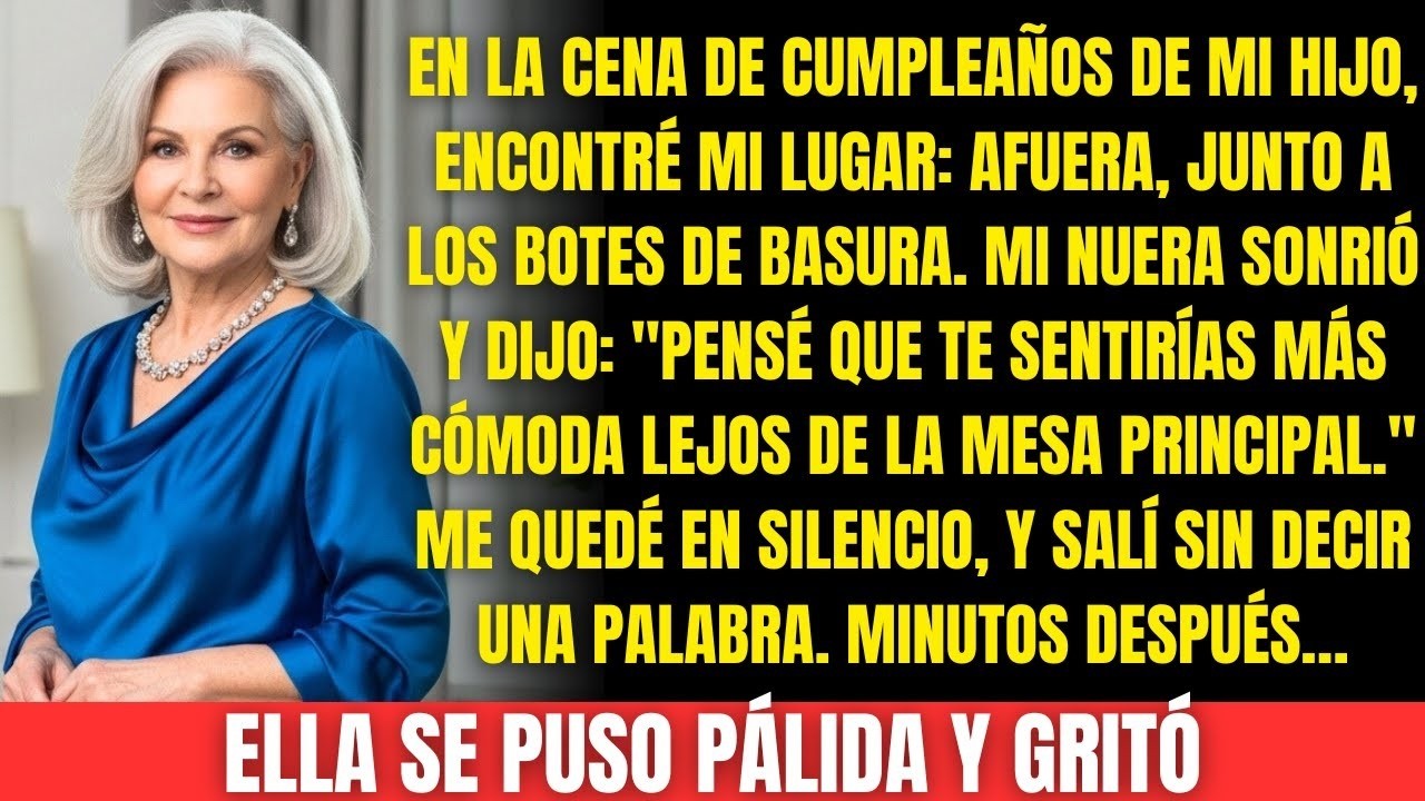 Mi nuera me sentó junto a los botes de basura en la fiesta de mi hijo...Y lo que hice la hizo gritar