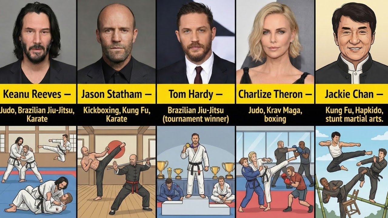 Hollywood Actors With Hidden Martial Arts Skills 😱