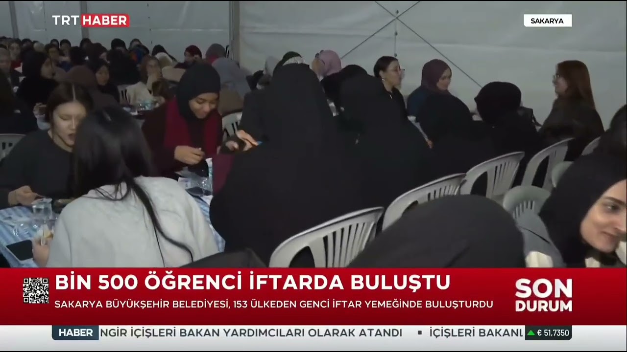 SAKARYA'DA 153 ÜLKEDEN 1500 ÖĞRENCİ İFTAR SOFRASINDA BULUŞUYOR.