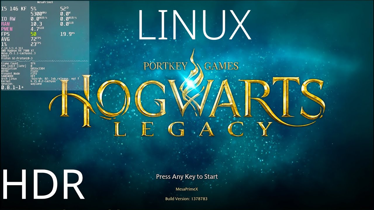 HDR with Hogwarts Legacy on Linux