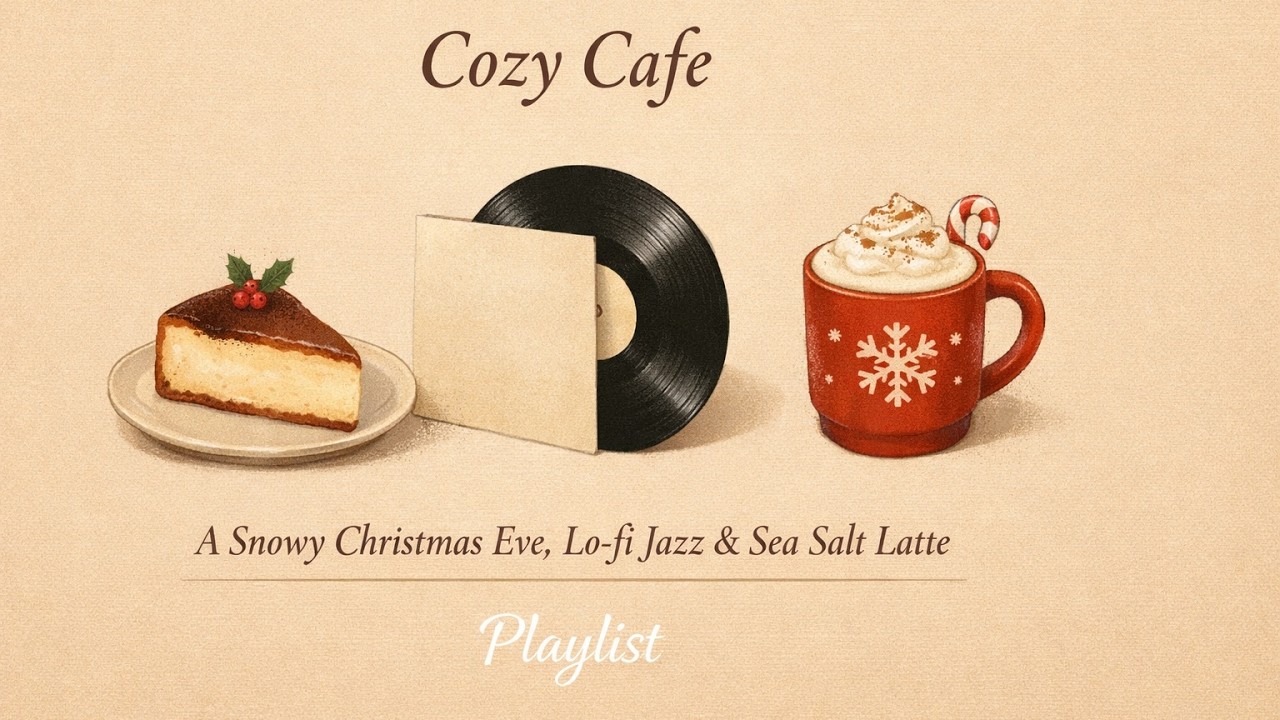 𝐏𝐥𝐚𝐲𝐥𝐢𝐬𝐭 🎧 A Snowy Christmas Eve in a Cozy Cafe... Lo-fi Jazz for Studying & Relaxing 🎄☕