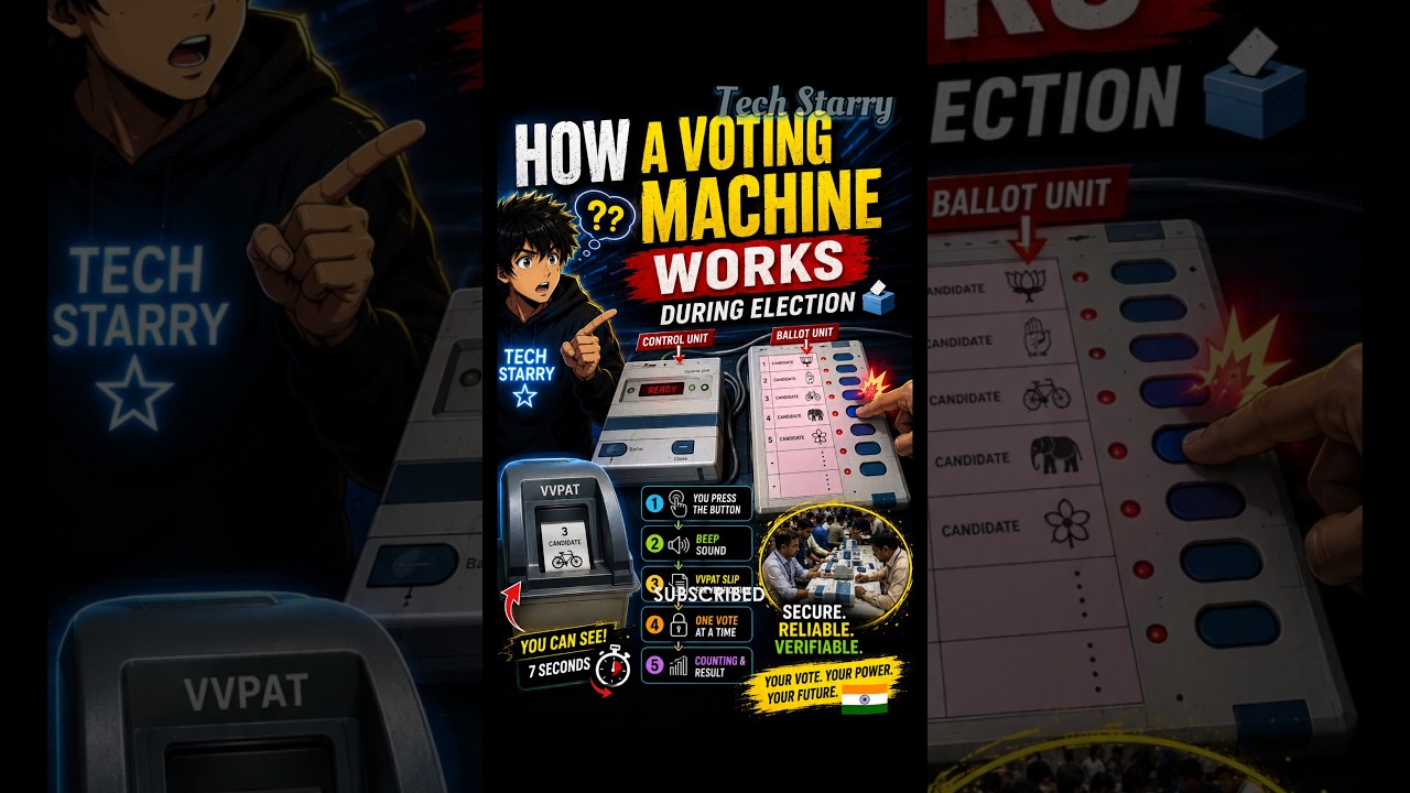 How Does an EVM Work? 🗳️⚡ EVM + VVPAT Explained in 60 Seconds!