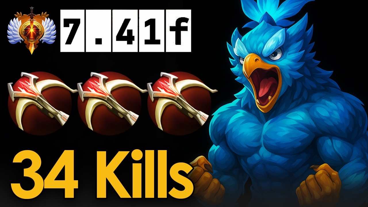 Kez Safe Lane 34 Kills Domination: High Rank Immortal Gameplay 7.41f