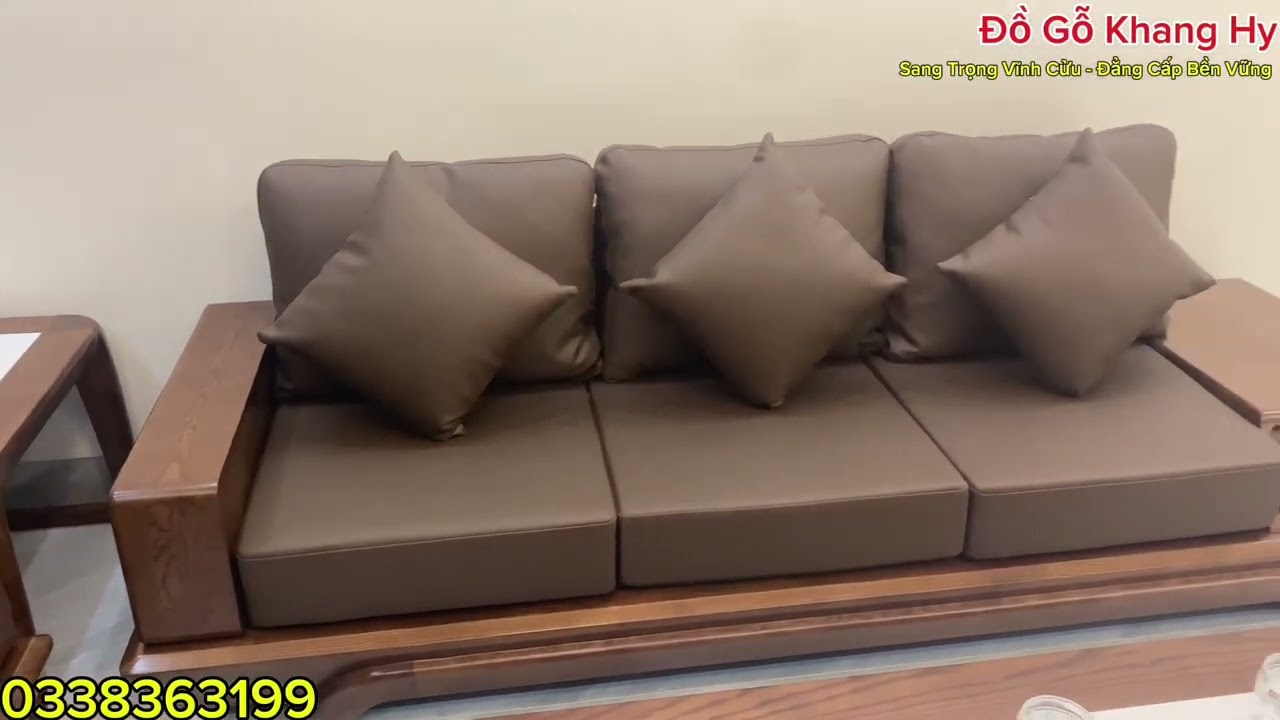 BÀN GIAO: BỘ BÀN GHẾ SOFA GỖ SỒI ẤN TƯỢNG | VỚI NHỮNG TẤM ĐÁ SIÊU ĐẸP | SOFA GỖ SỒI CAO CẤP