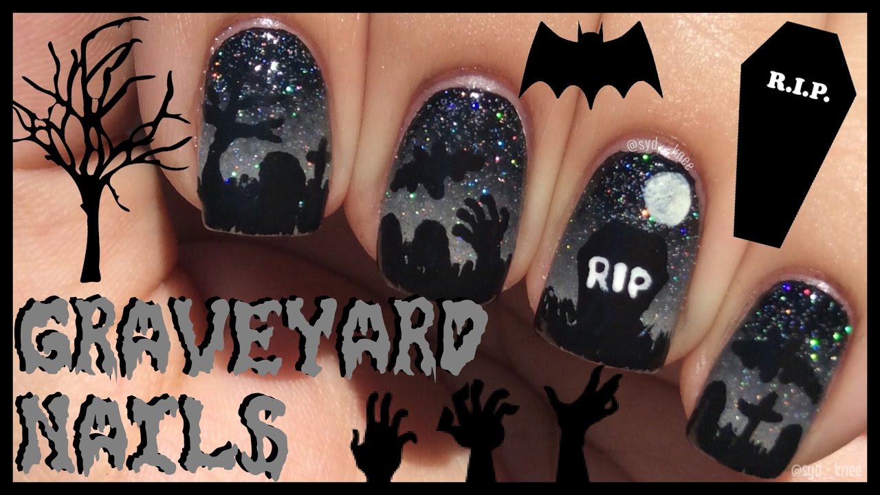 Graveyard Nail Art Tutorial | Halloween Nails