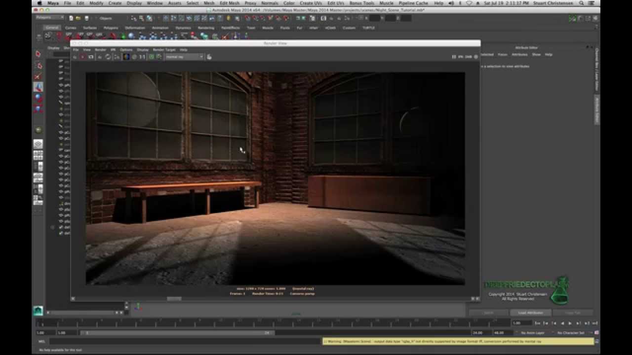 Maya 2014 Virtual Set Tutorial by Stuart Christensen