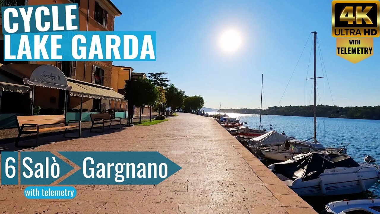 Lake Garda - Salò to Gargnano - Indoor Cycling Video with telemetry