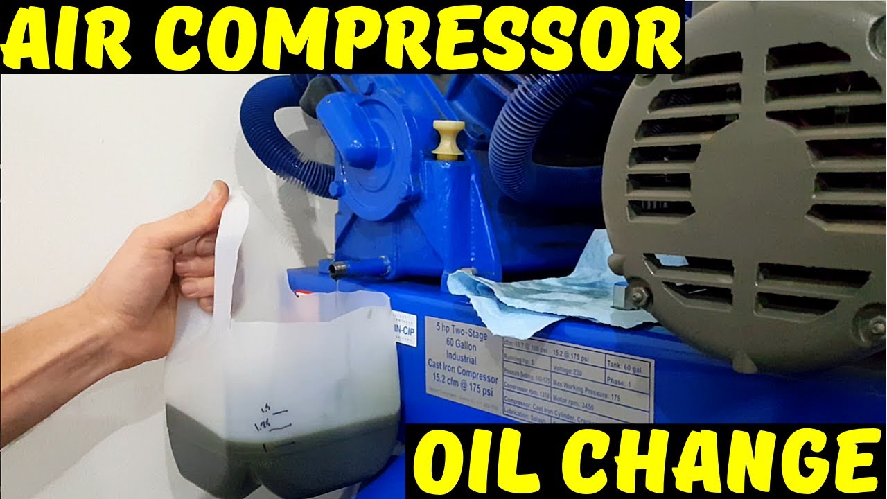 How to change oil in a Quincy air compressor