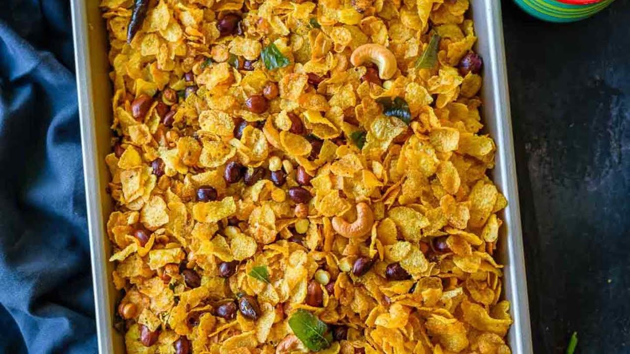 Corn Flakes Chevdo (Cereal Chivda)