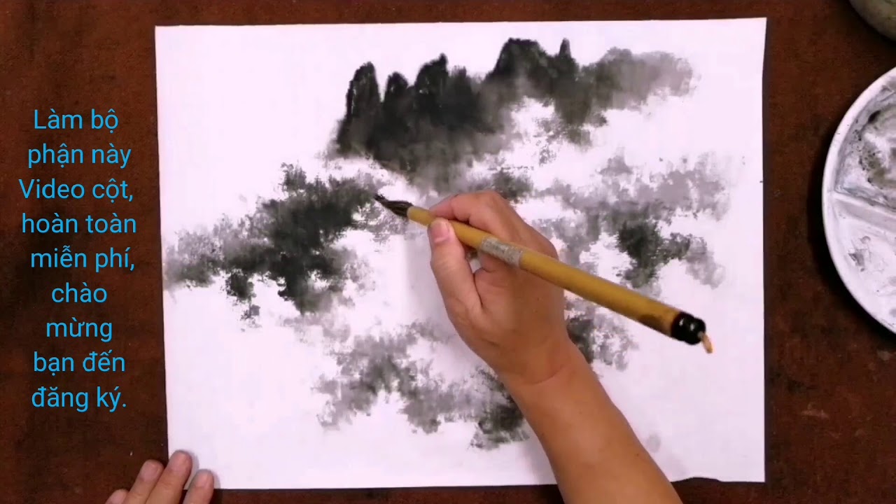 水墨黃山～6～Huangshan～中国画山水～现代中国画-陈铭显 (陳銘顯 ) 写意示范Modern Chinese Painting by Chen  Ming---Hsien水墨画～中国画～山水～