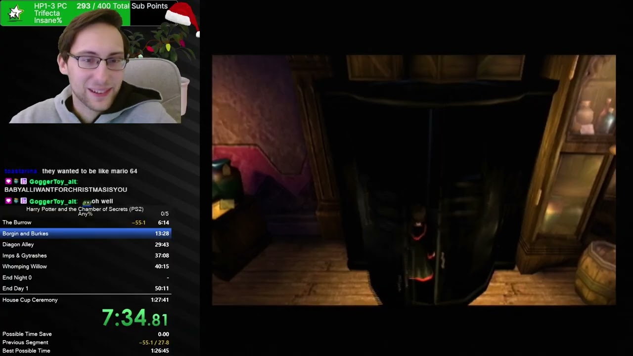 Harry Potter 2 (PS2) Any% Speedrun in 48:48 Loadless (PB)