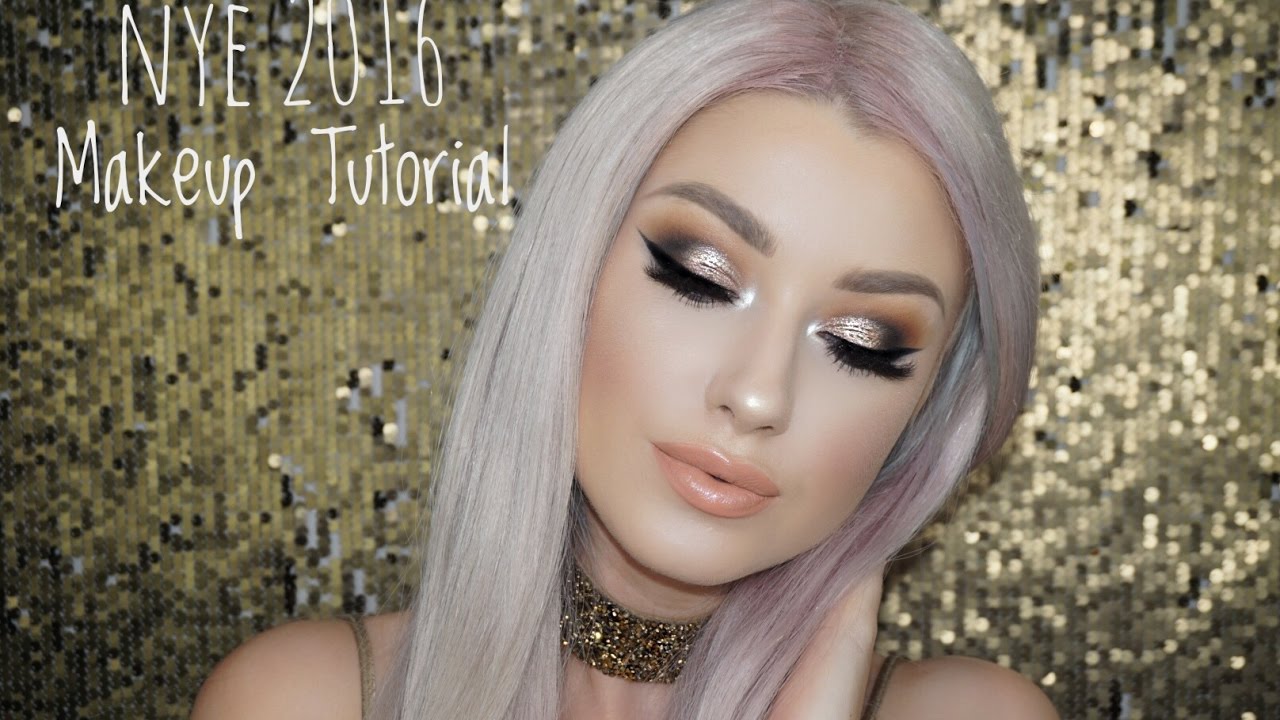 NYE 2016 Makeup Tutorial | Glitter Cut Crease | LOLALINER
