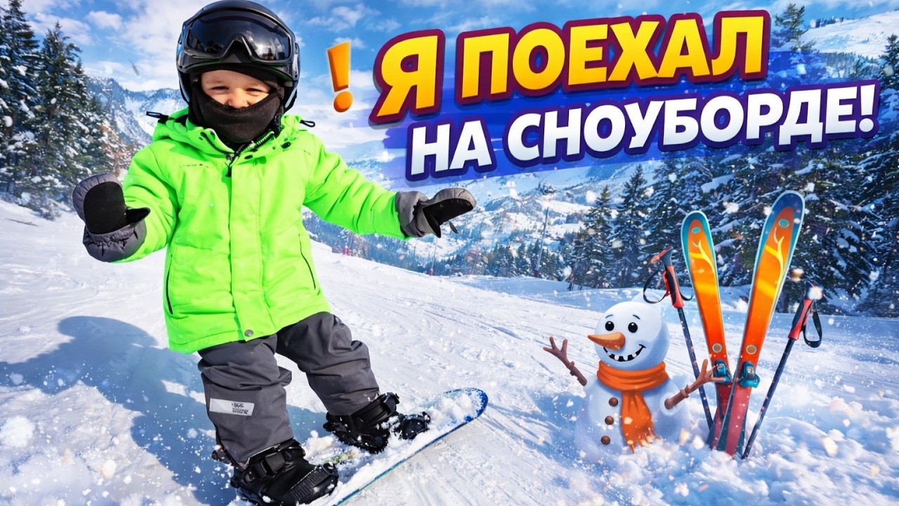 Первый раз на СНОУБОРДЕ в Архызе
