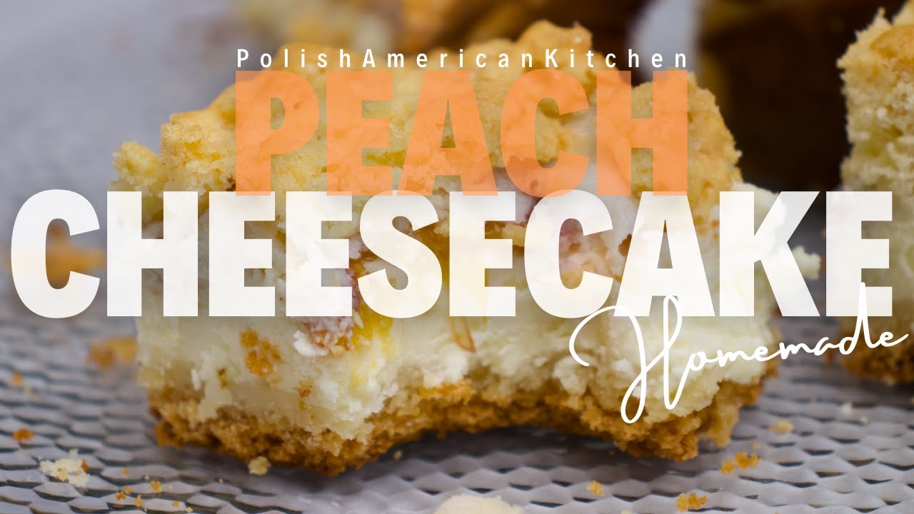 Peach Cheesecake (Sernik pieczony z brzoskwiniami i beza)