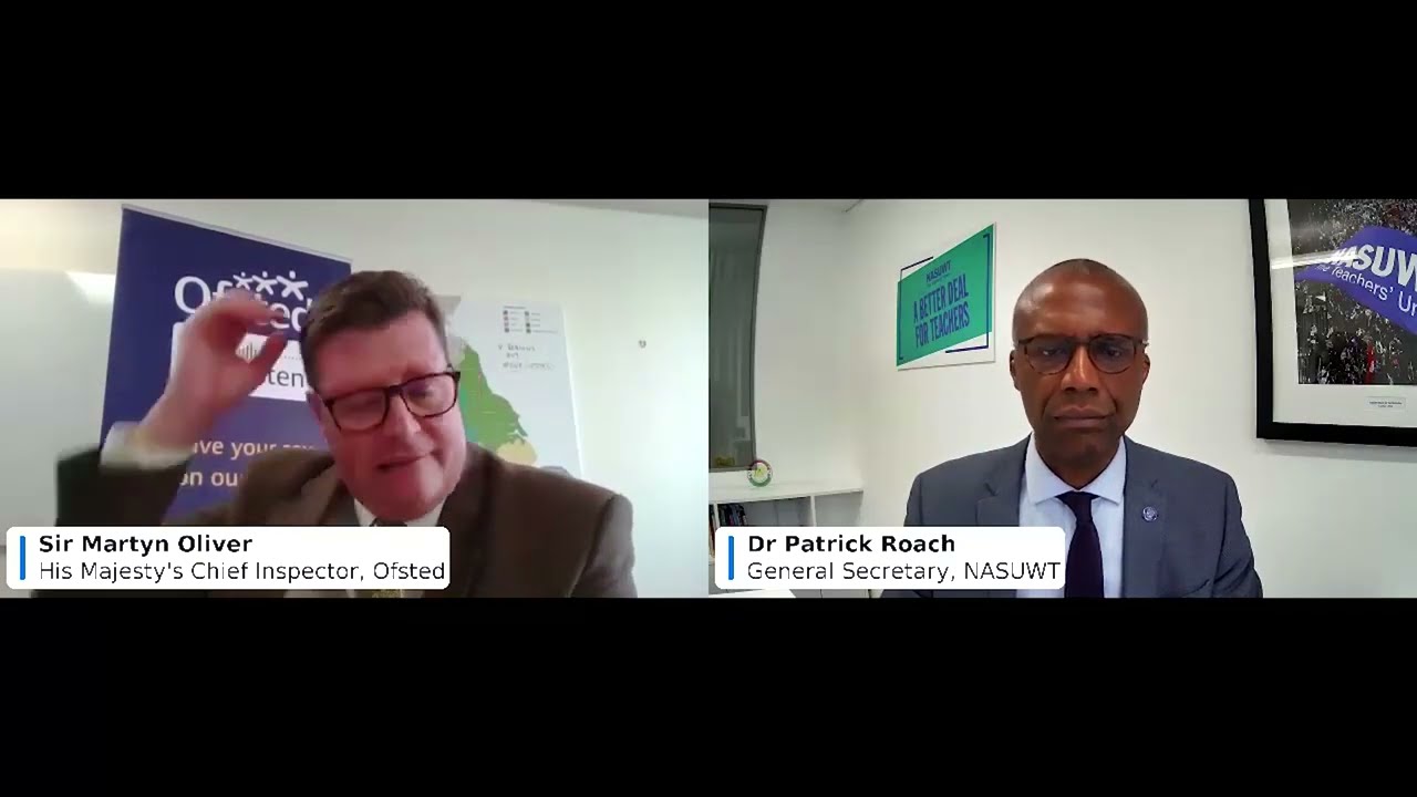 Dr Patrick Roach in conversation with Ofsted Chief Inspector Sir Martyn Oliver