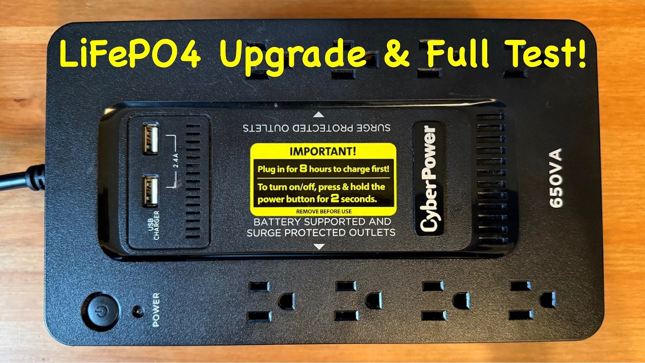 Can you replace a small CyberPower UPS Lead Acid battery with a LifePO4 (Lithium Iron) battery?#ups