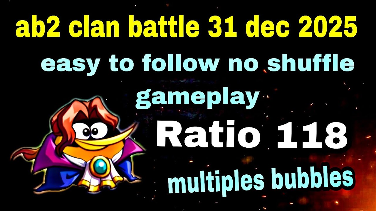 Angry birds 2 clan battle 31 dec 2025 no shuffle easy gameplay Ratio 118 #ab2 cvc battle today