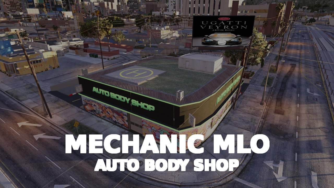 🔥 FiveM Mechanic Auto Body Shop MLO #mlo #fivem  #gta  #mechanic